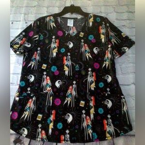 Disney‎ Tim Burton the nightmare before Christmas size med ladies medical scrub